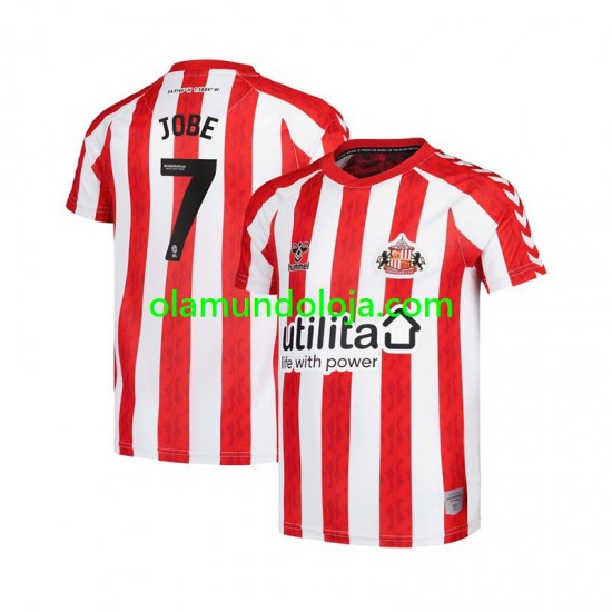 Camisola Sunderland Jobe Bellingham 7 Homem Equipamento Primeiro 2024-2025 Manga Curta
